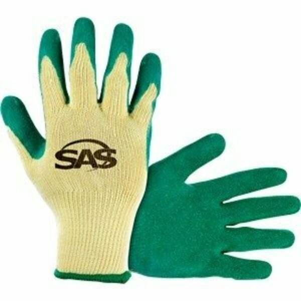 Sas Safety SAS Cotton/ Poly Knit - Latex Coated Palm Gloves - Medium 6637